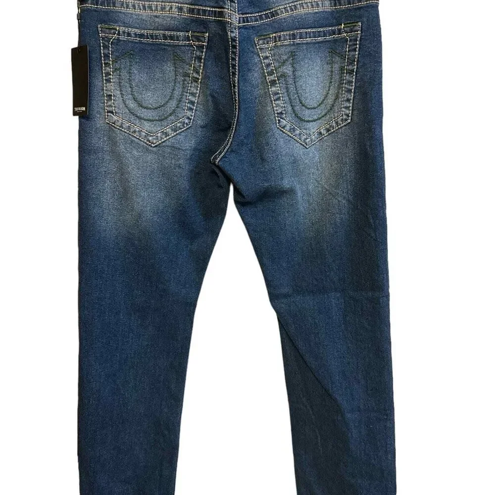 True Religion Ricky Big T Relaxed Straight‎ Jean Size 36 Inseams 34 NWT $199